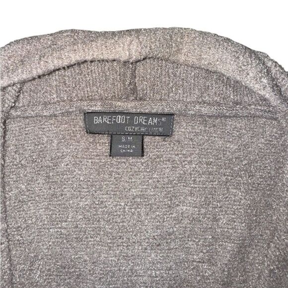 Barefoot Dreams CozyChic Lite Ribbed Island Wrap Cardigan in Pewter Size S/M - Picture 5 of 7